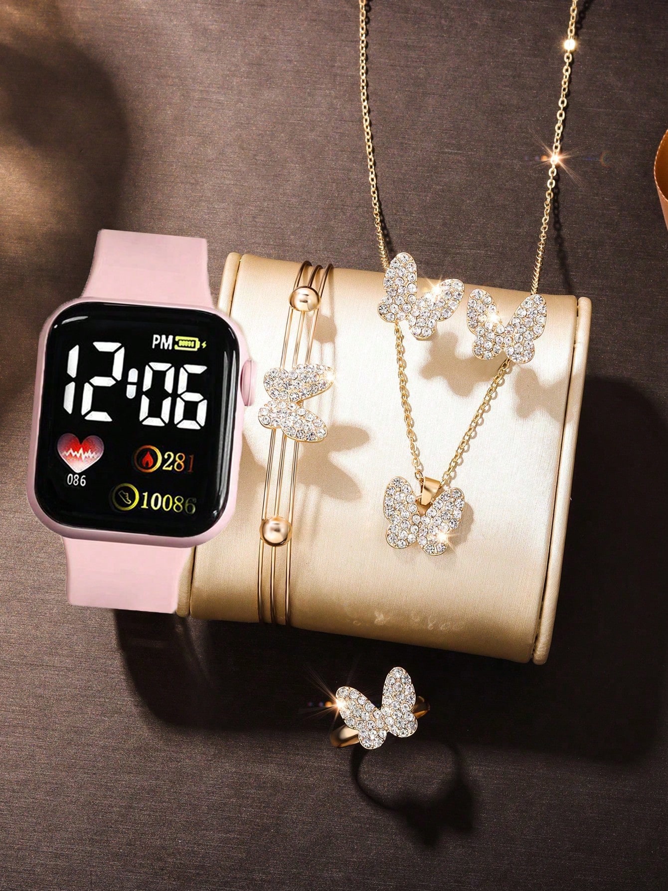 Jewelry Watches For Kids - 6PCS Love Square digital display digital