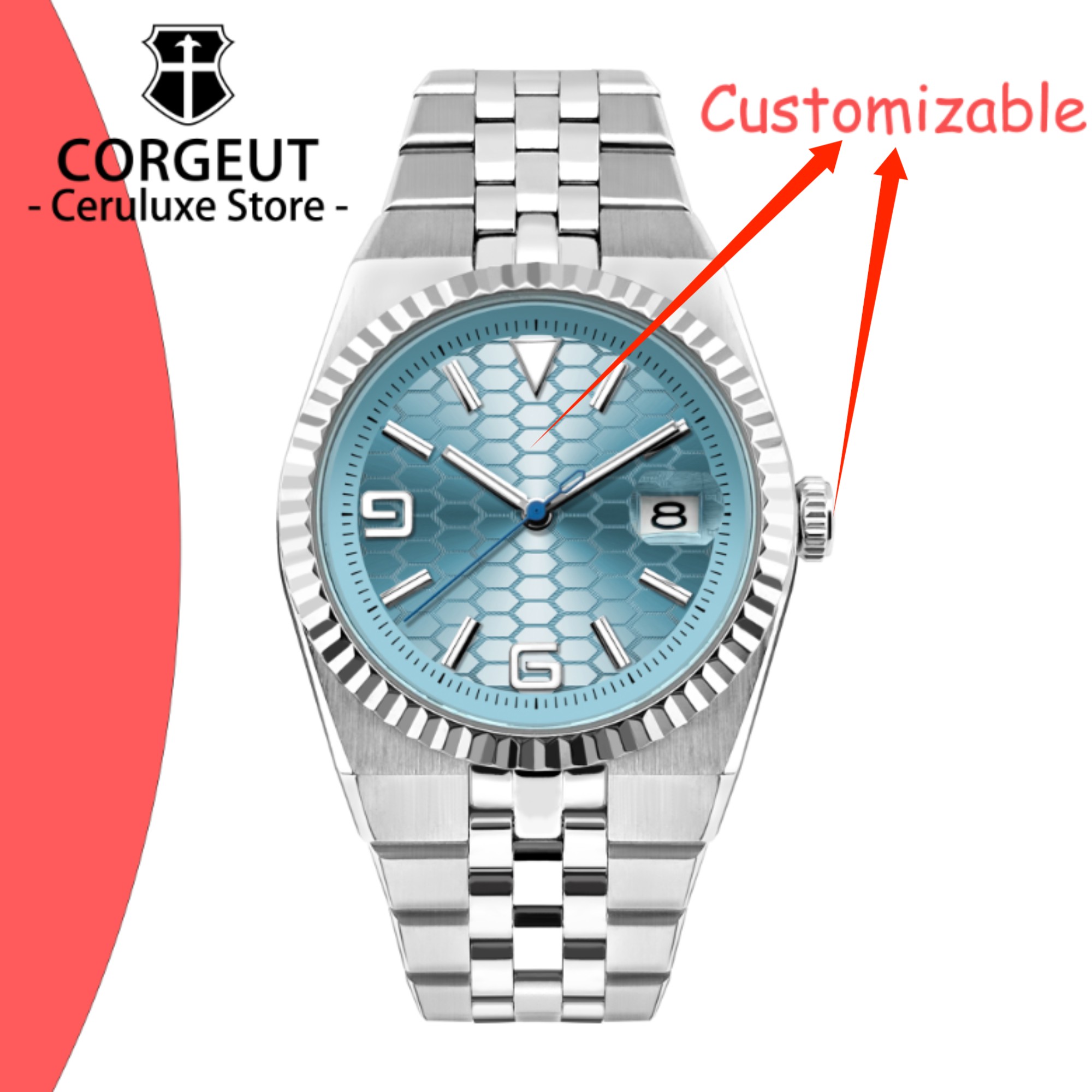 Jewelry Watch - CUSTOM Logo Diy 40mm NH35 Mechanical