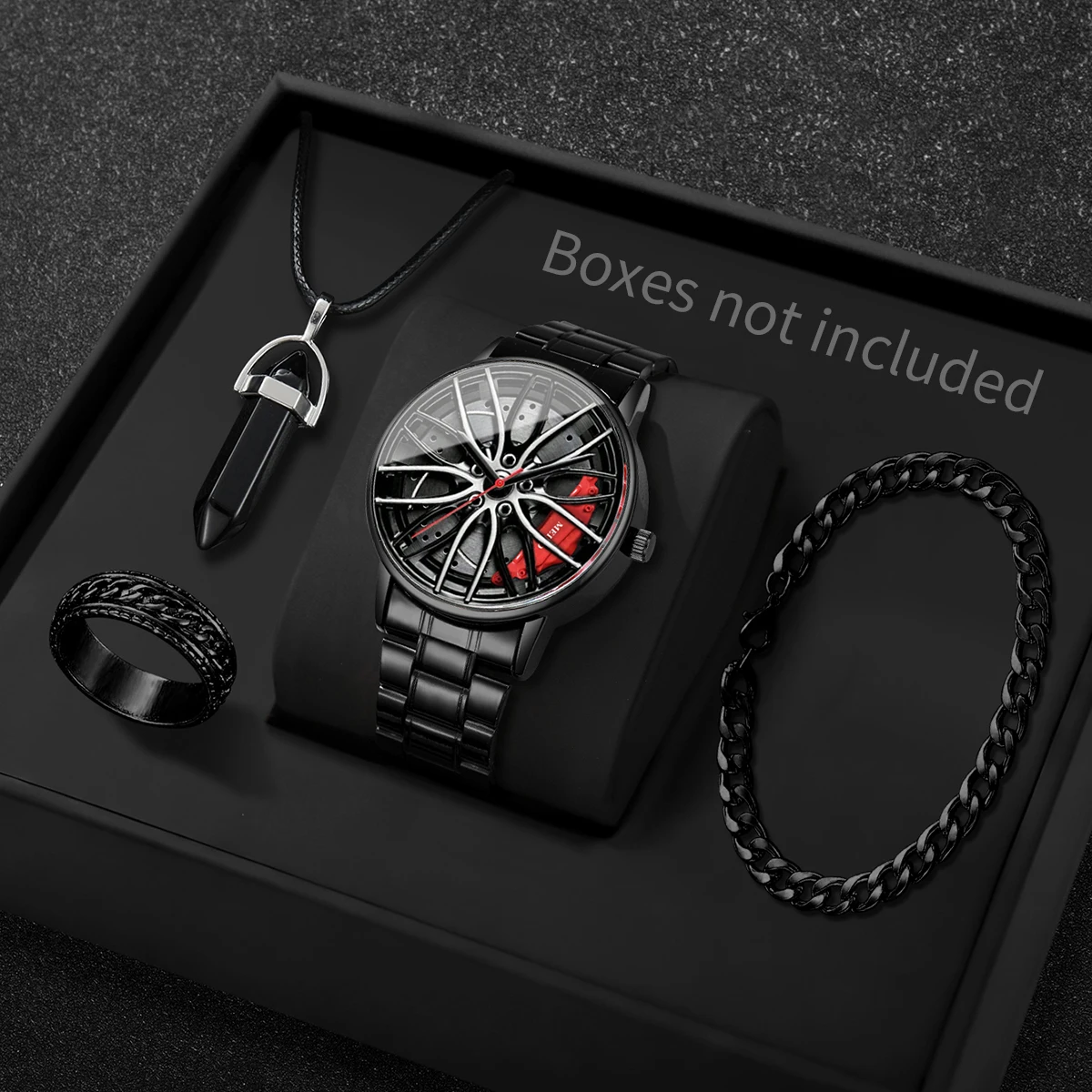 Jewelry Watches Men - 4PCS/Set Fashion 3d Car Wheel Dial