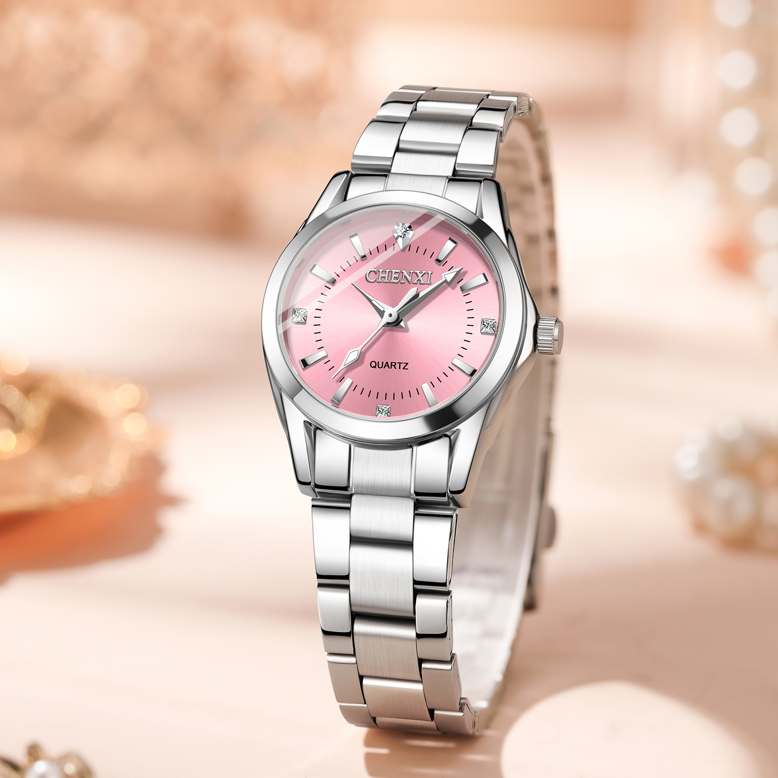 Jewelry Diamond Watches - CHENXI 021B Luxury Fashion Alloy Steel