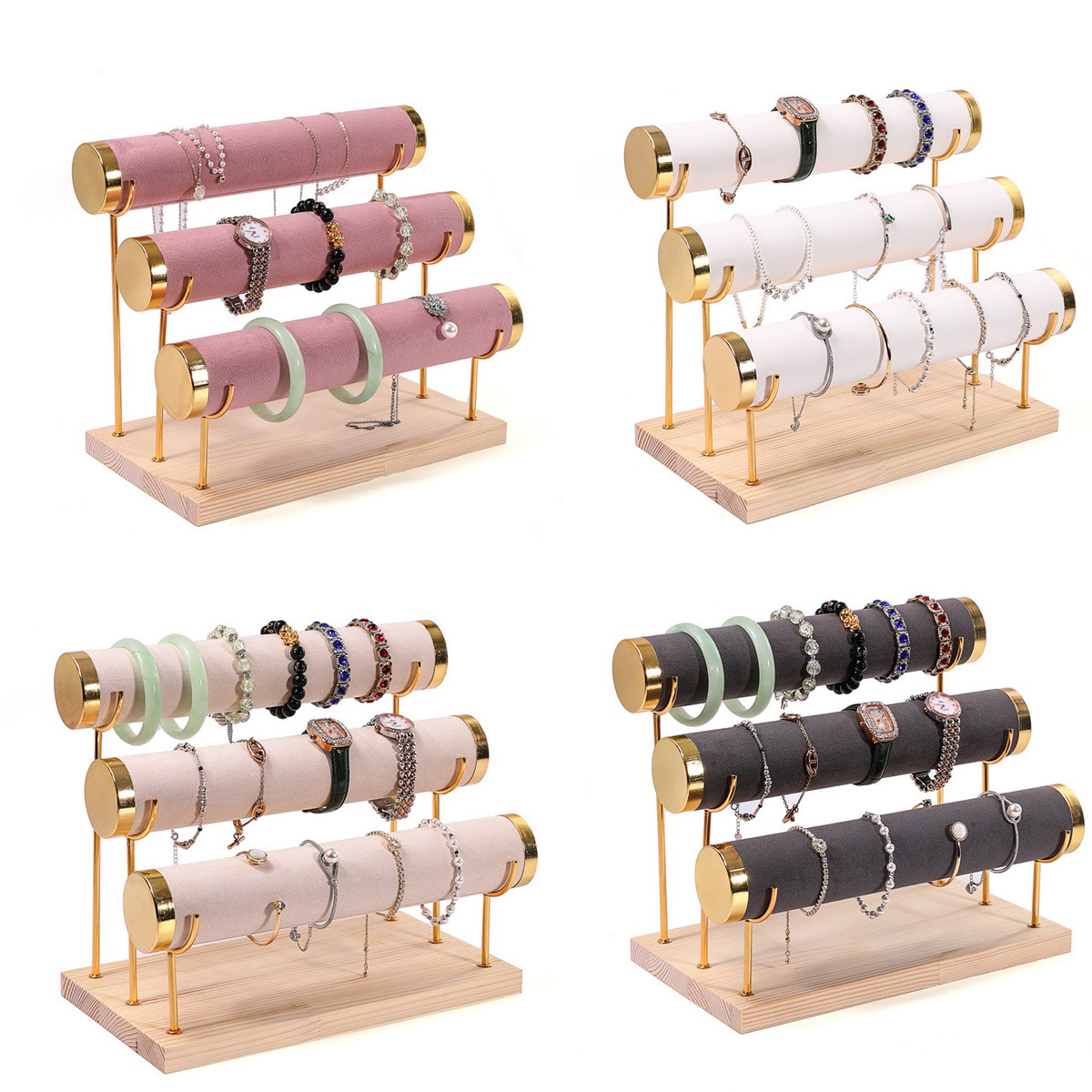 Mystery Jewelry Jar Watches - 1/3-Layer Jewelry Rack Wooden Bracelet Watch