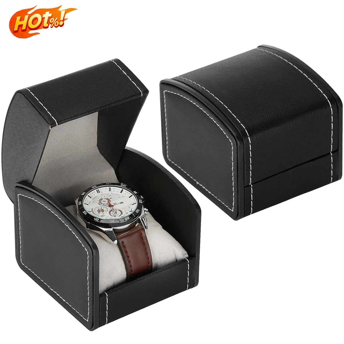 Vintage Jewelry Watches Women - Single Watch Gift Box Portable PU