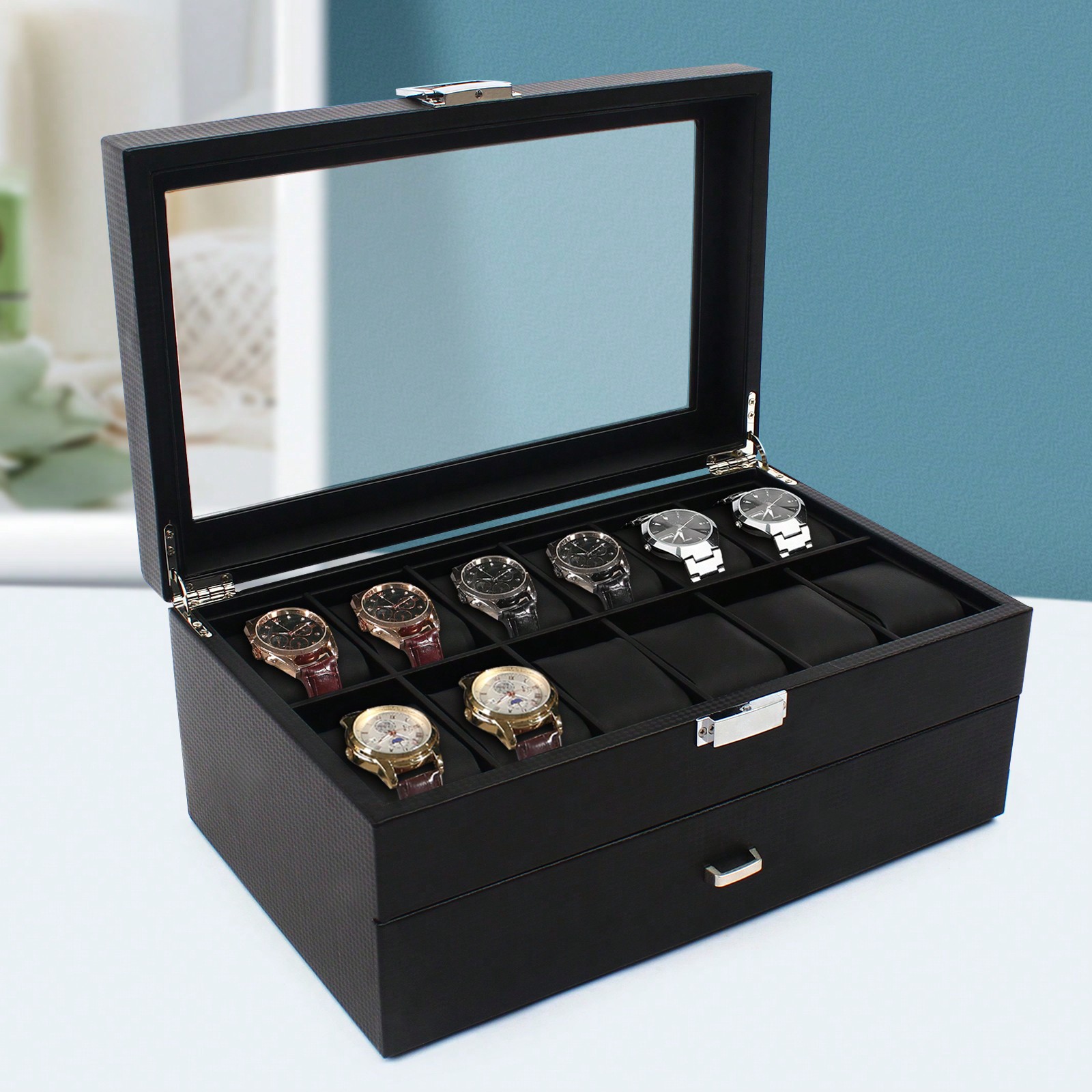 Jewelry Watches Men - 24 Slot Men Watch Display Case