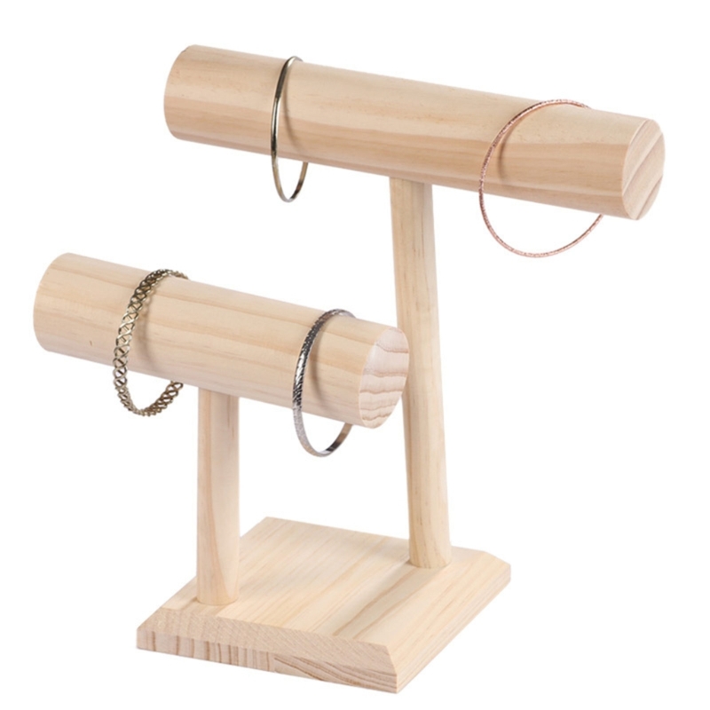 Vintage Jewelry Watches Women - Vintage Storage Rack 2 Layers Wooden