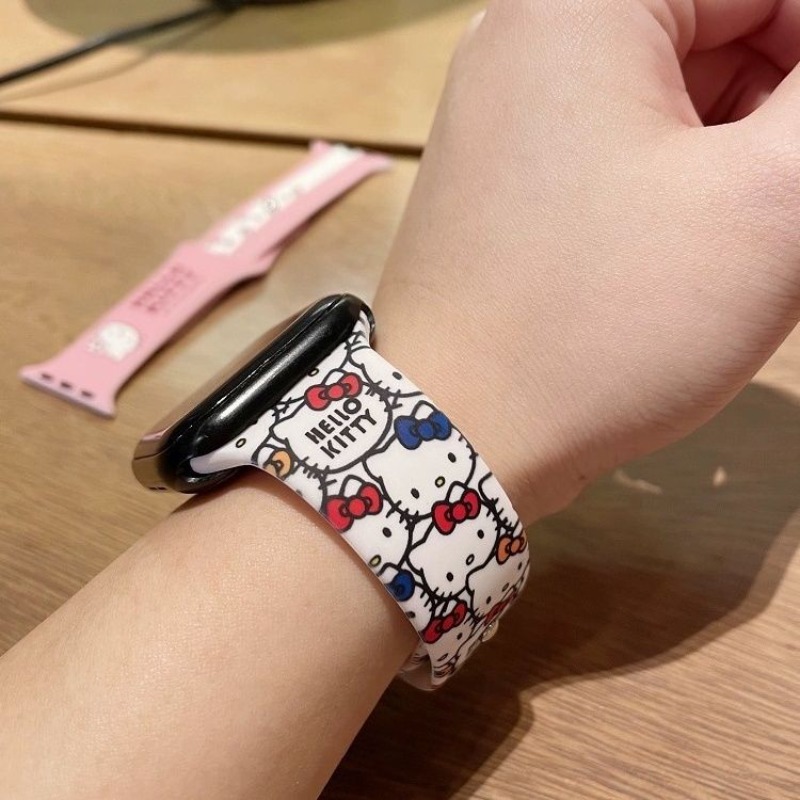 Watch Strap Replacement - Anime Sanrio Cute Hello Kitty Printed
