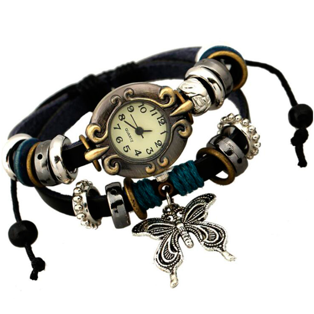 Jewelry Watches Men - Handmade Butterfly Beads Bracelet Quartz Watch