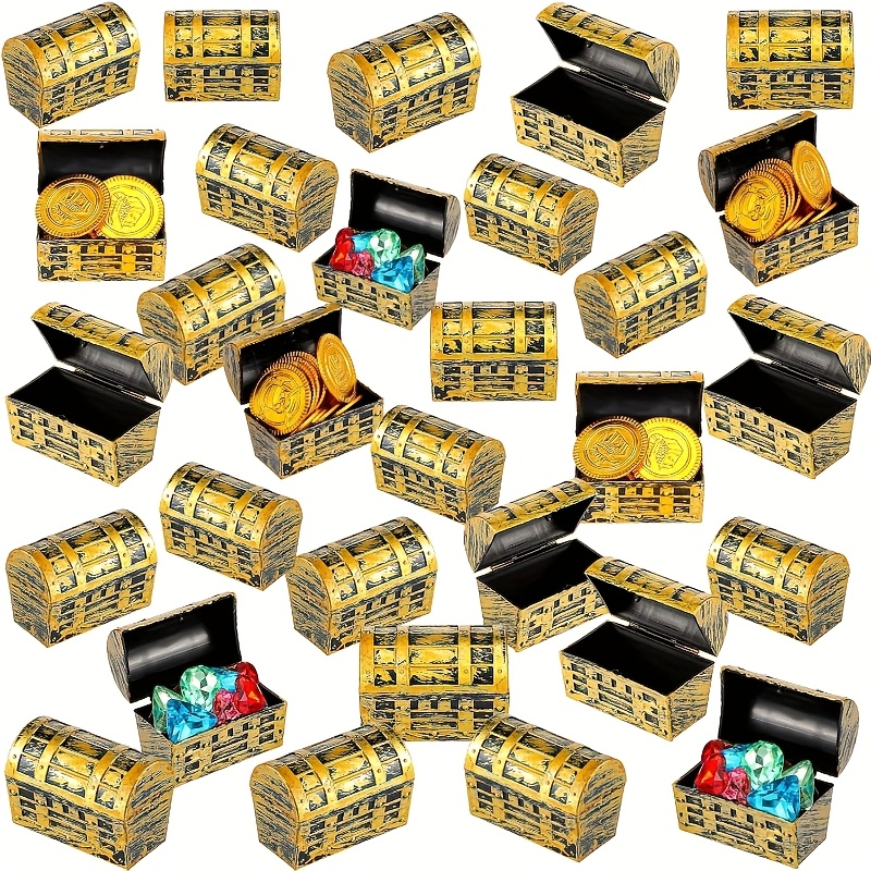 Jewelry & Watches Sp Zo O - 24/50pcs Halloween Pirate Treasure Chests Plastic