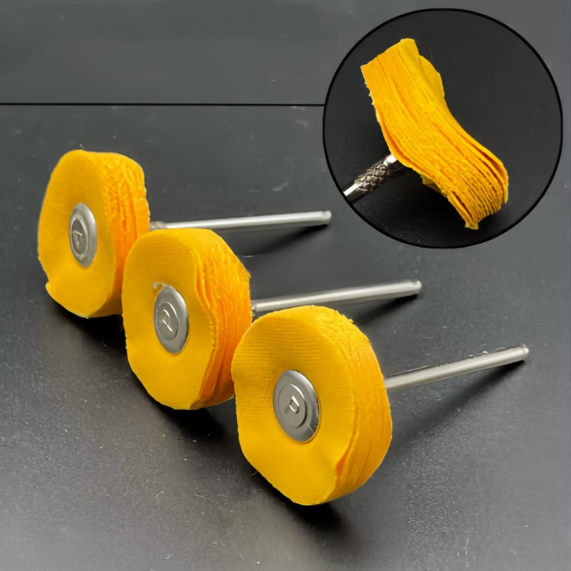 Jewelry Watch - 20Pcs 3mm Yellow Polishing Cloth Wheel,
