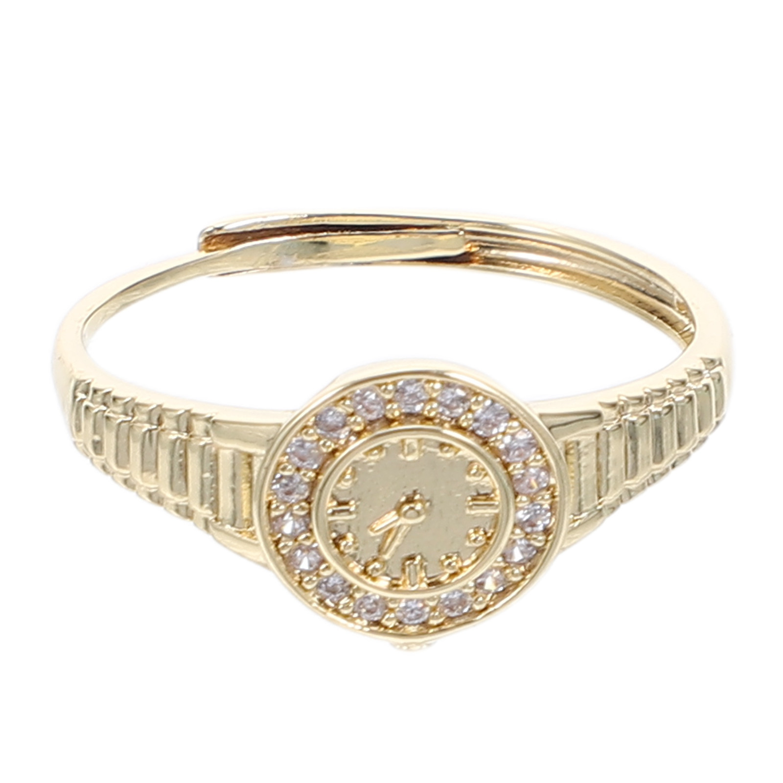 Vintage Jewelry Watches Women - Vintage Clock Ring Gold Adjustable Quartz