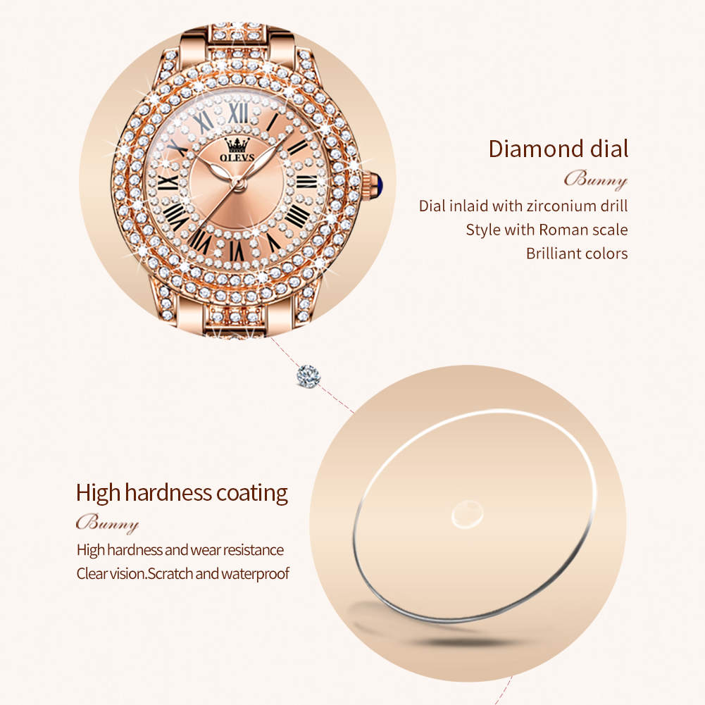 OLEVS 9943 Original Diamond Wa - Jewelry Diamond Watches 评论和价格
