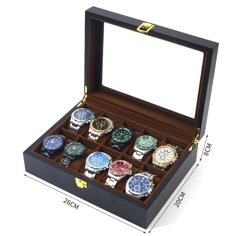 6/10/12 Grids Luxury Handmade  - Jewelry Box That Holds Watches 评论和价格