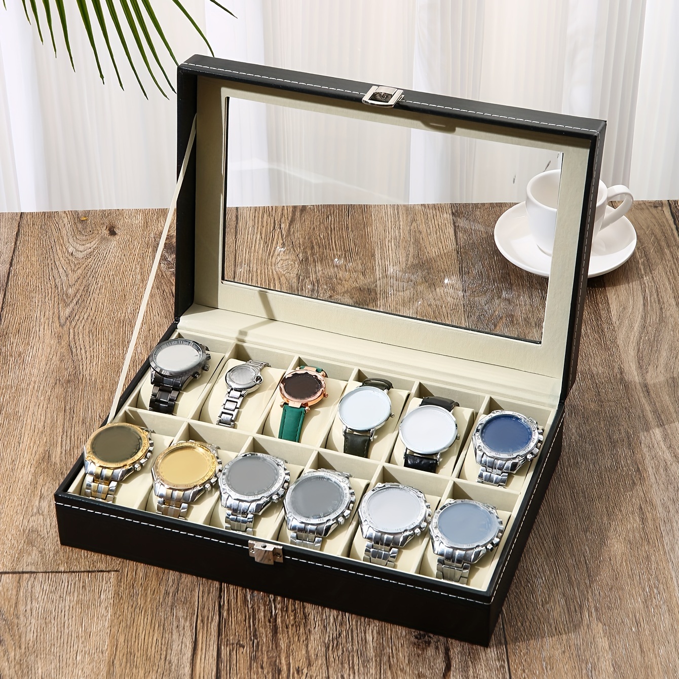 A Faux Leather Watch Storage B - Jewelry Box That Holds Watches 评论和价格