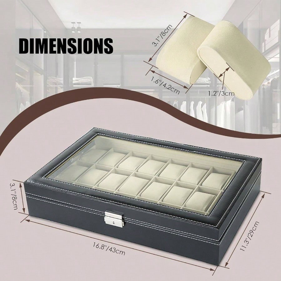 Watch Box 24 Slots Elegant Por - Jewelry Box That Holds Watches 评论和价格