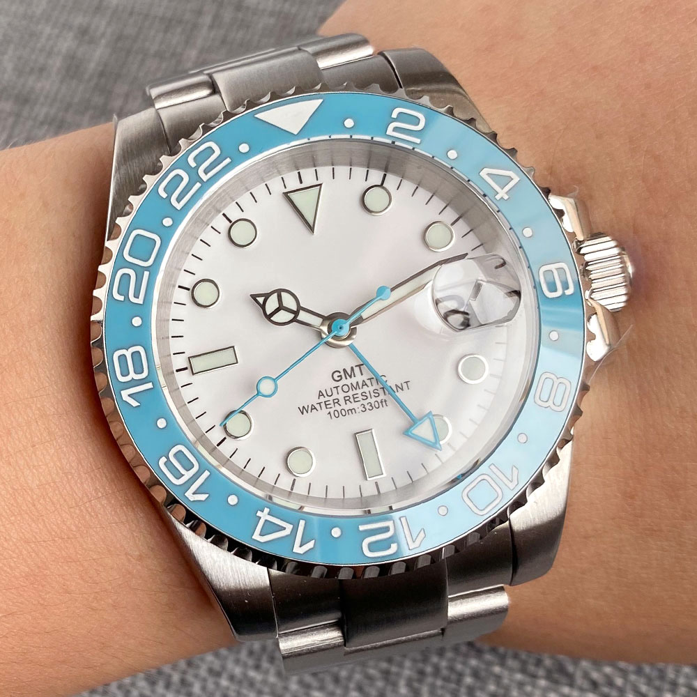 Customized 40mm Ice Blue Dial  - Jewelry Watches Men 评论和价格