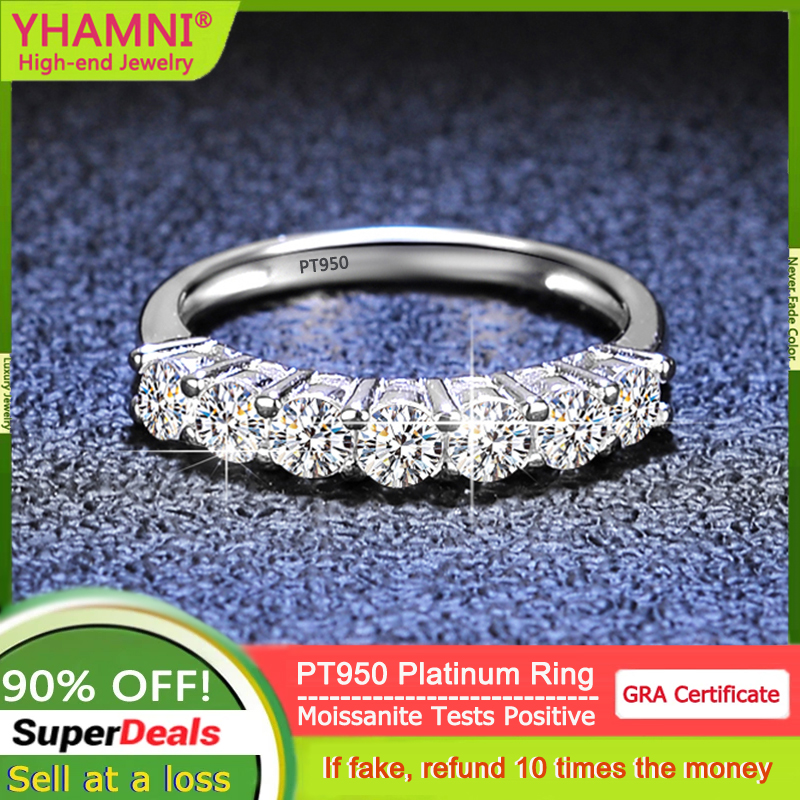 YHAMNI GRA 0.7CT All Moissanit - Moissanite Ring 评论和价格