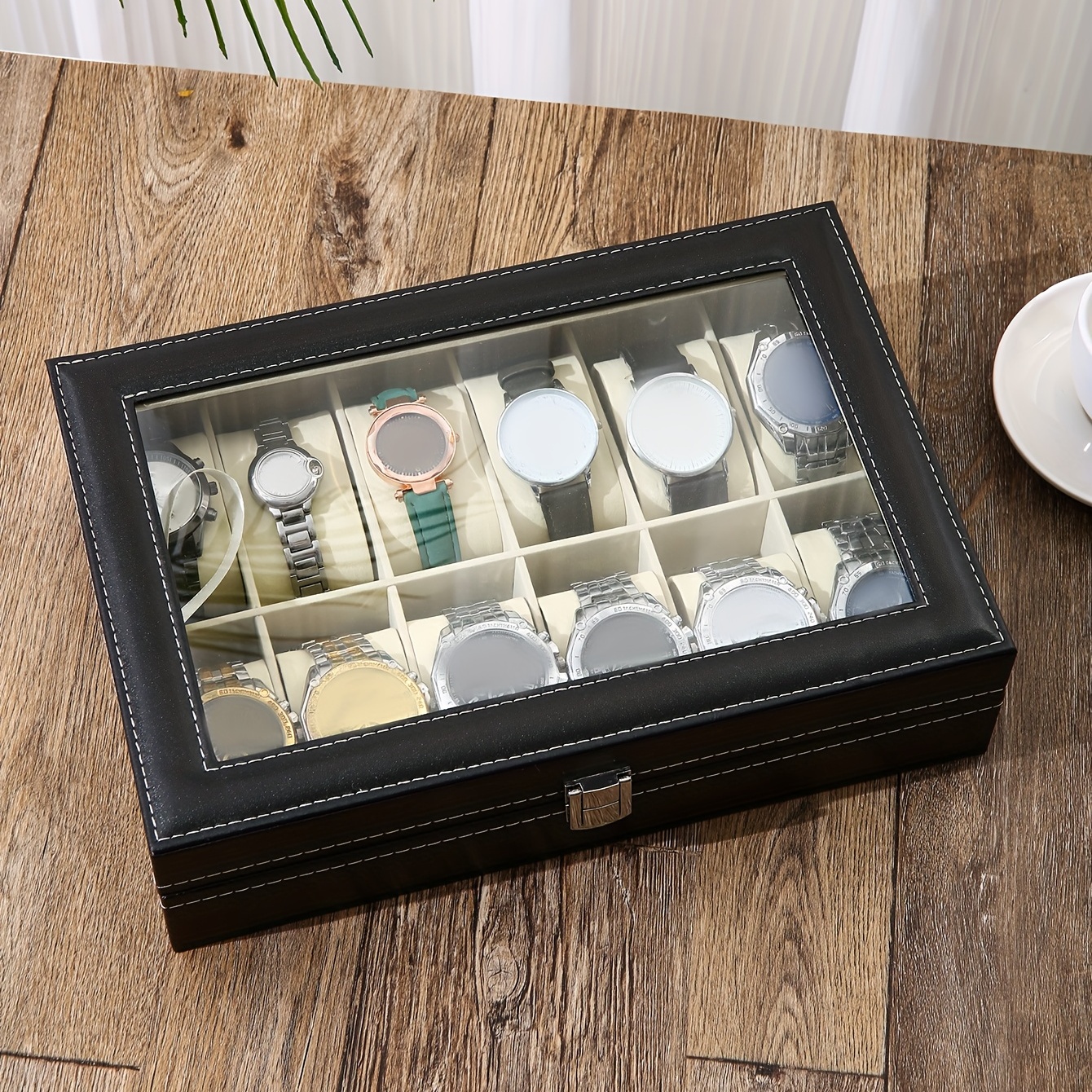 A Faux Leather Watch Storage B - Jewelry Box That Holds Watches 评论和价格