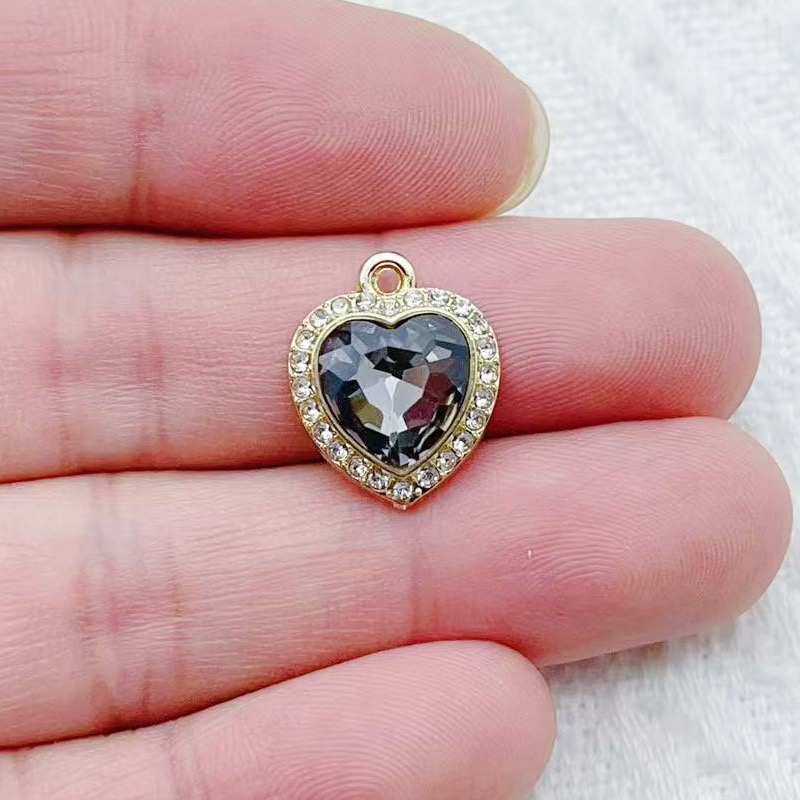 10pcs heart-shaped inlaid colo - Jewelry & Watches Review 评论和价格