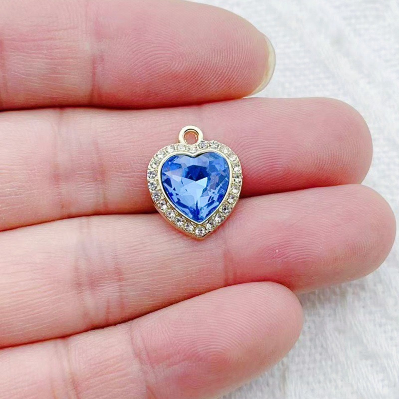 10pcs heart-shaped inlaid colo - Jewelry & Watches Review 评论和价格