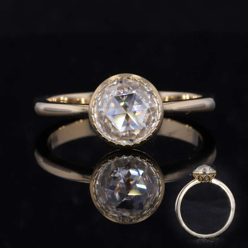 10k Yellow  Gold Engagement Ri - Moissanite Ring 评论和价格