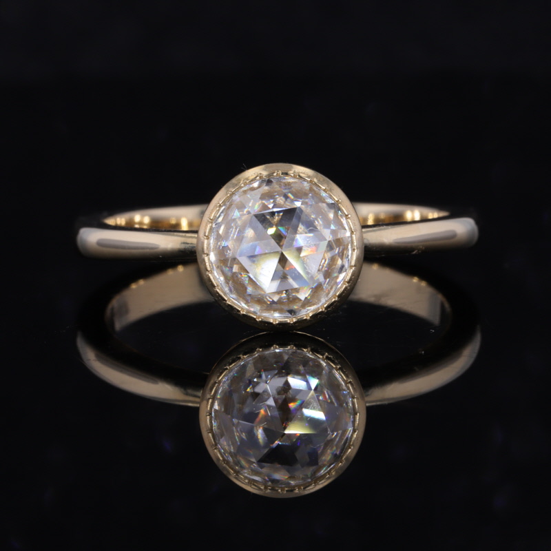 10k Yellow  Gold Engagement Ri - Moissanite Ring 评论和价格