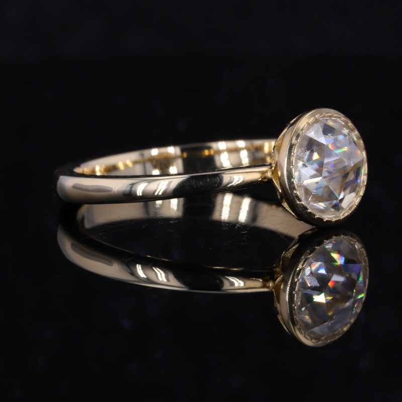 10k Yellow  Gold Engagement Ri - Moissanite Ring 评论和价格