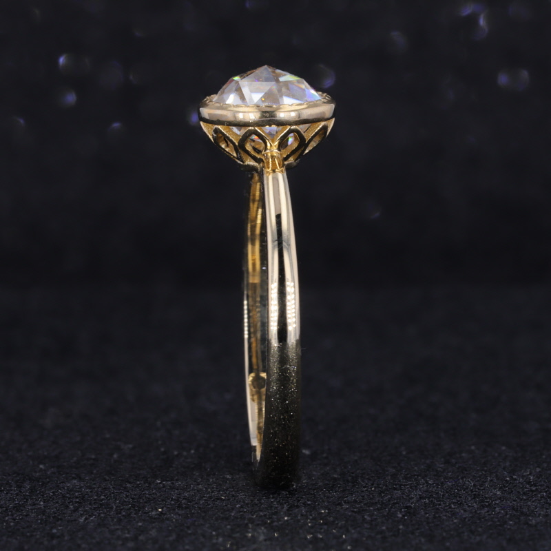 10k Yellow  Gold Engagement Ri - Moissanite Ring 评论和价格