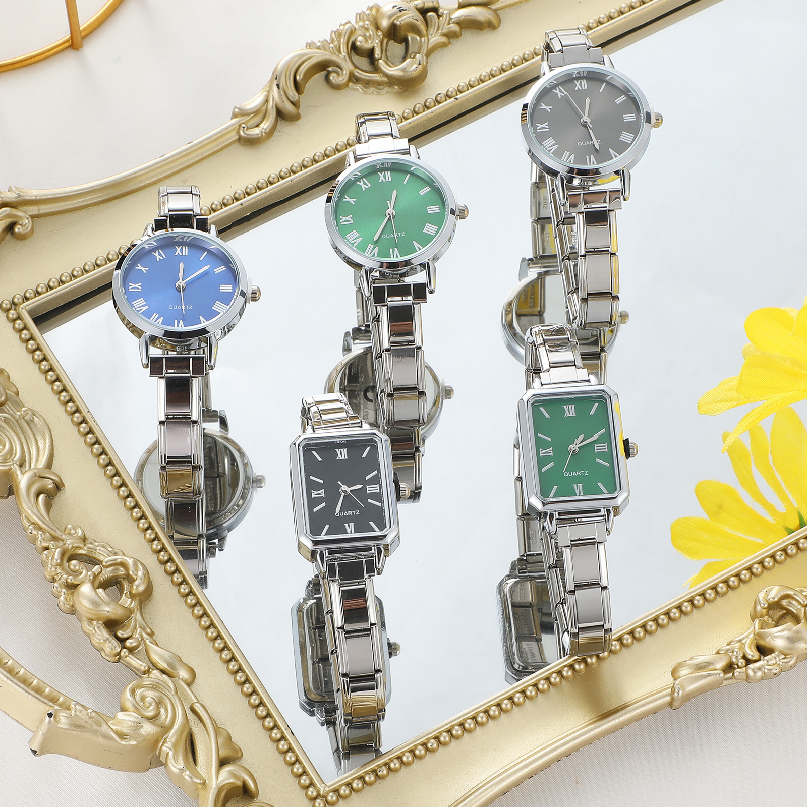 New Stainless Steel Square Rou - Mystery Jewelry Jar Watches 评论和价格