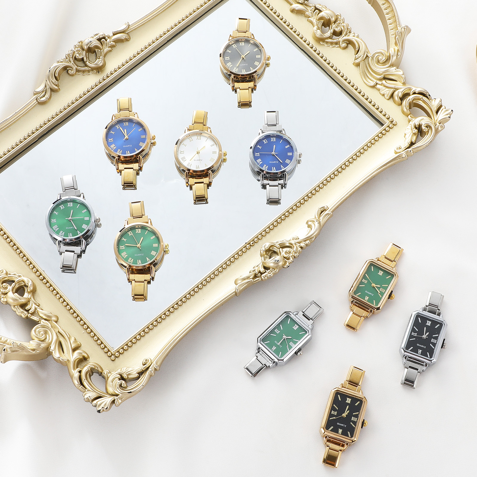 New Stainless Steel Square Rou - Mystery Jewelry Jar Watches 评论和价格