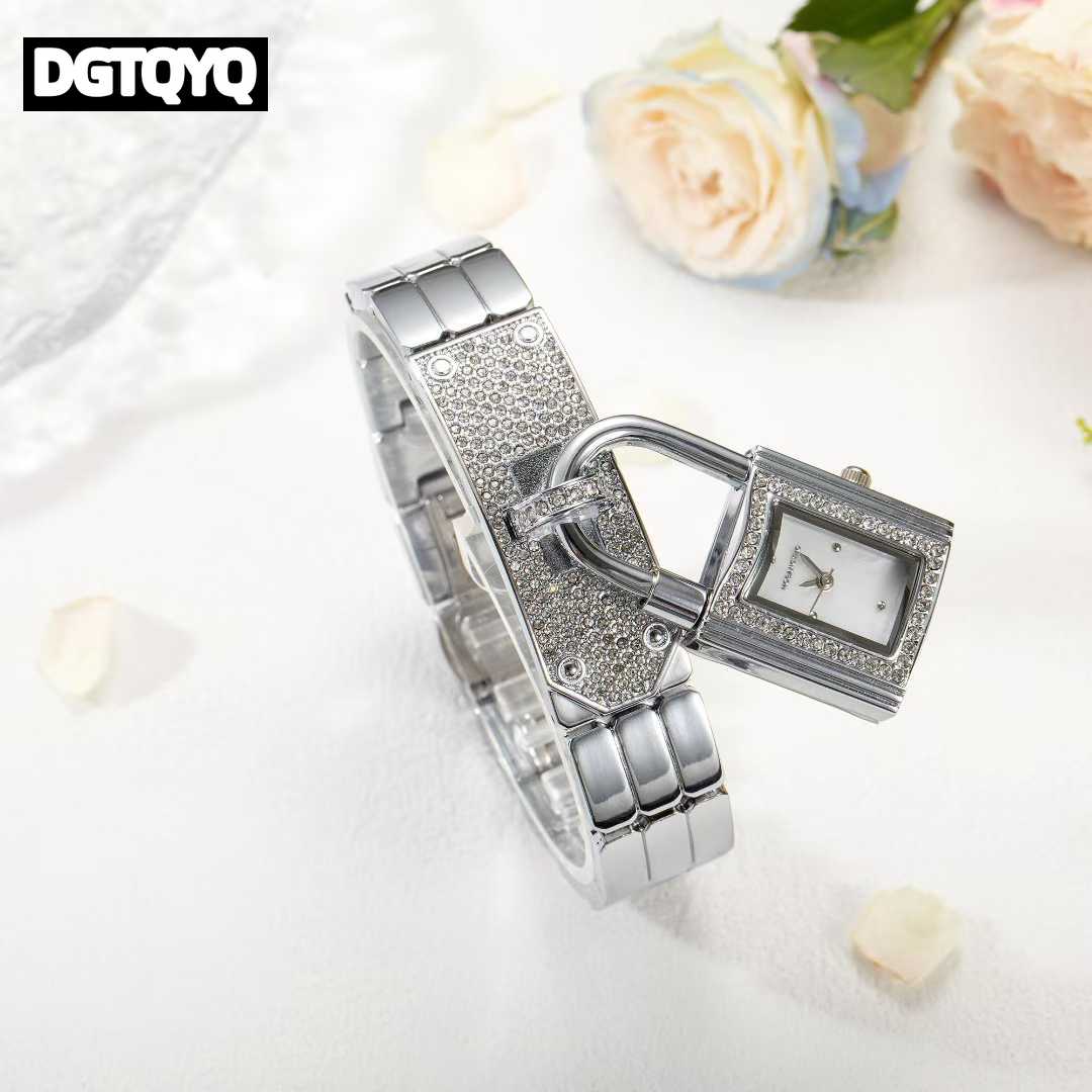 Ladies Sliver Detachable Lock  - Jewelry Diamond Watches 评论和价格
