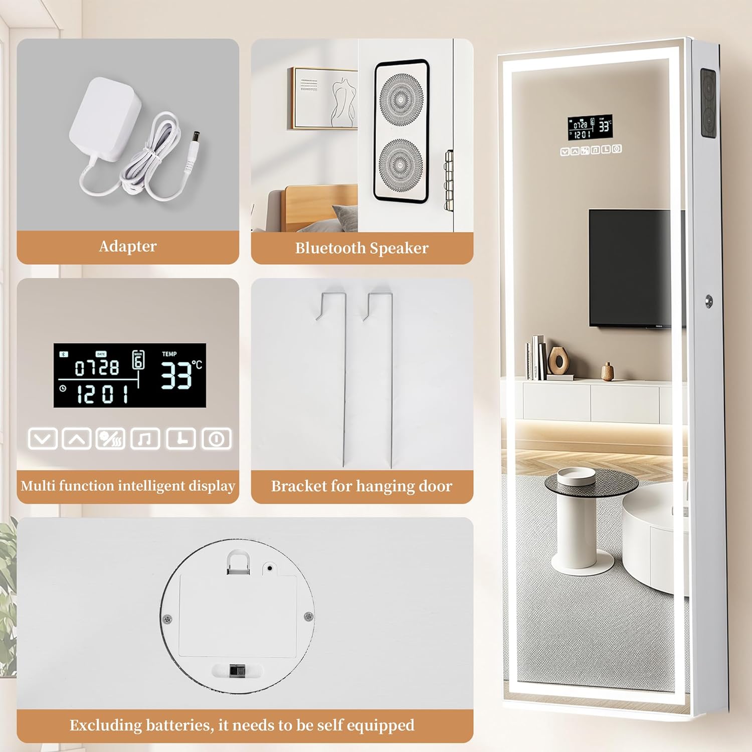 LED Mirror Jewelry Cabinet wit - Jewelry & Watches Sp Zo O 评论和价格