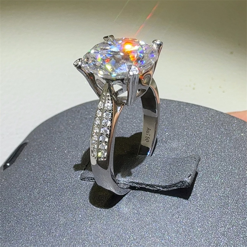 New 5 Carat D Color VVS1 Moiss - Moissanite Ring 评论和价格