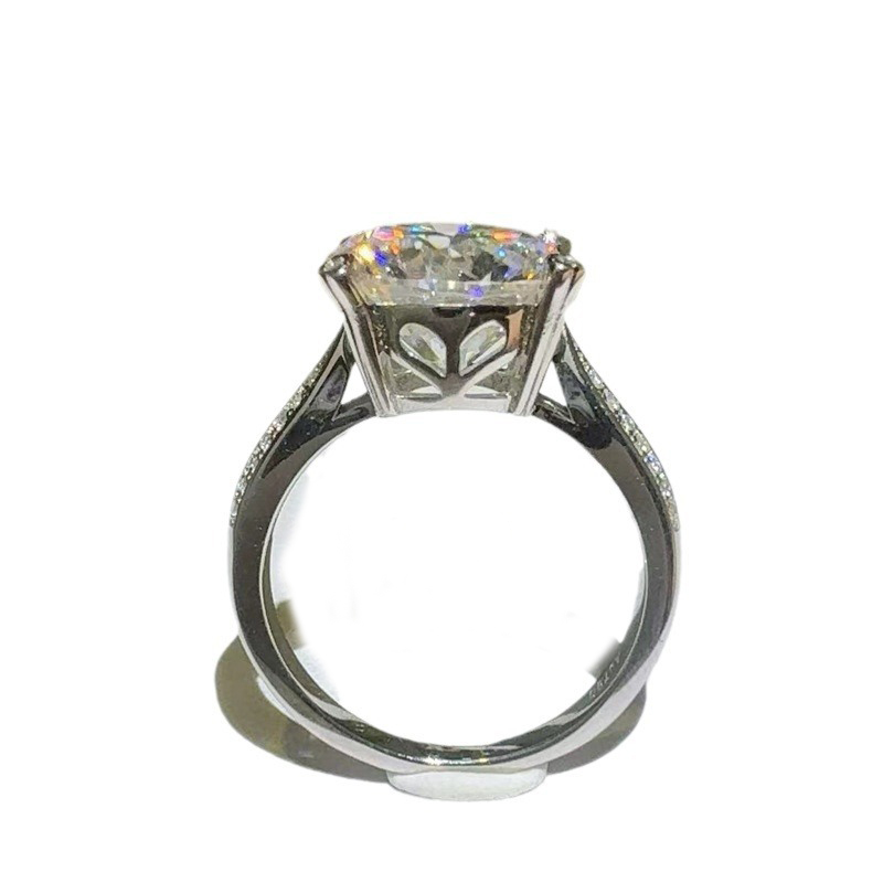 New 5 Carat D Color VVS1 Moiss - Moissanite Ring 评论和价格