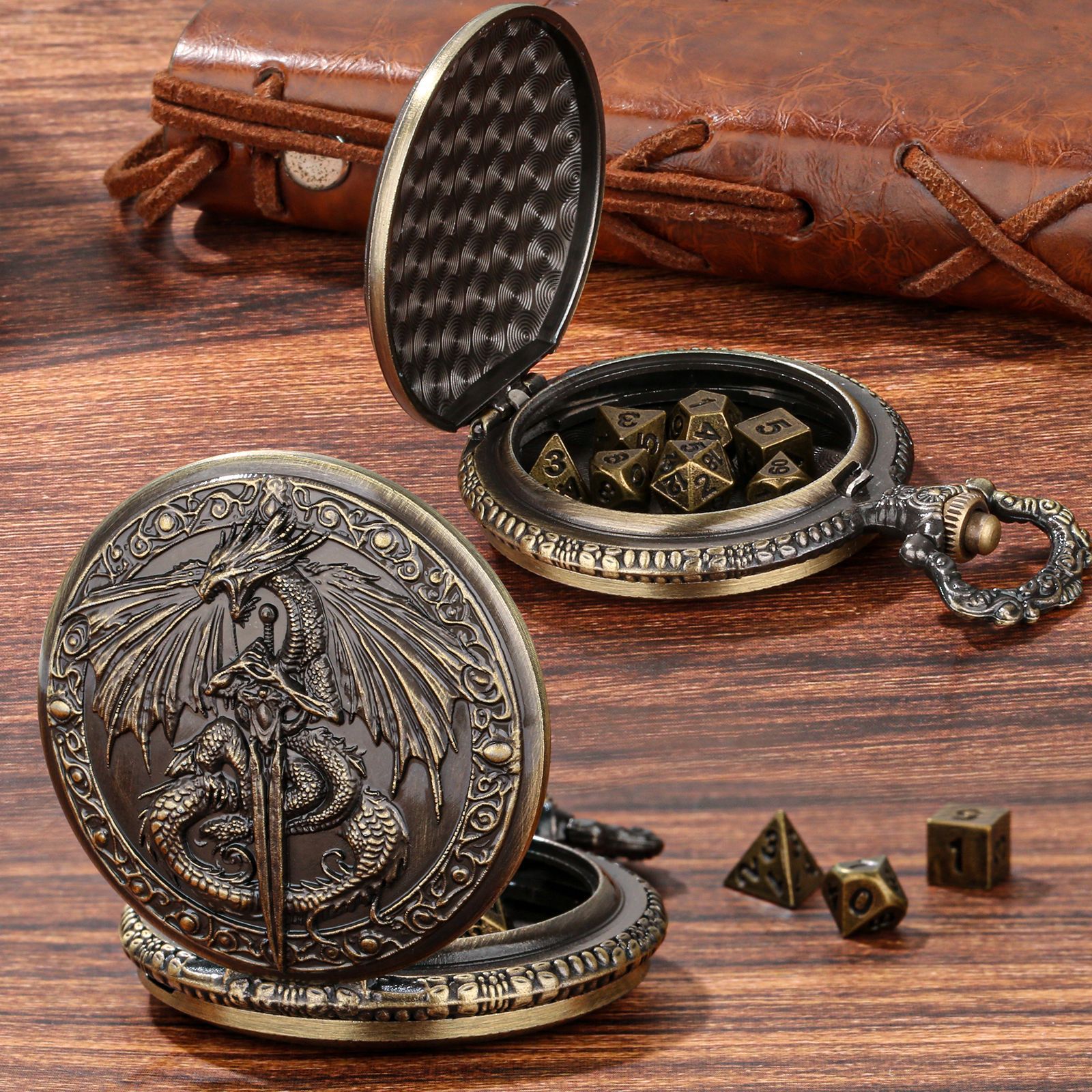 Retro Three Flying Dragon Hold - Jewelry Box That Holds Watches 评论和价格