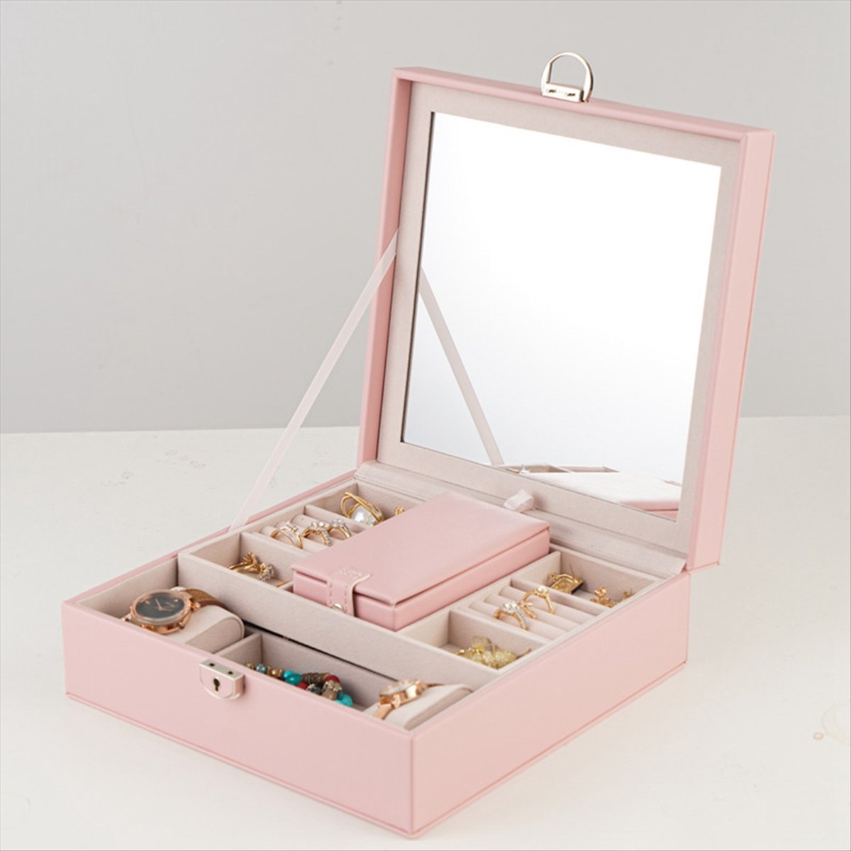 ABQR Girly Pink Jewelry Box Je - Jewelry & Watches Review 评论和价格