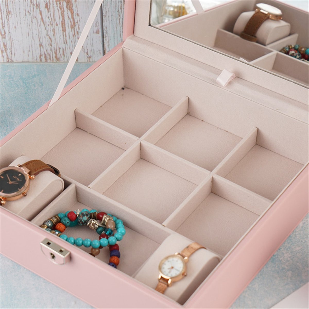 ABQR Girly Pink Jewelry Box Je - Jewelry & Watches Review 评论和价格