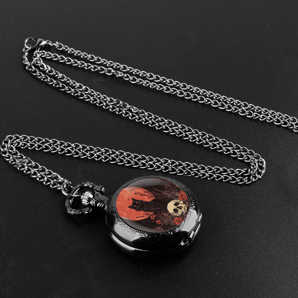 Black Cat Gazing Glass Dome Qu - Jewelry Watches For Kids 评论和价格