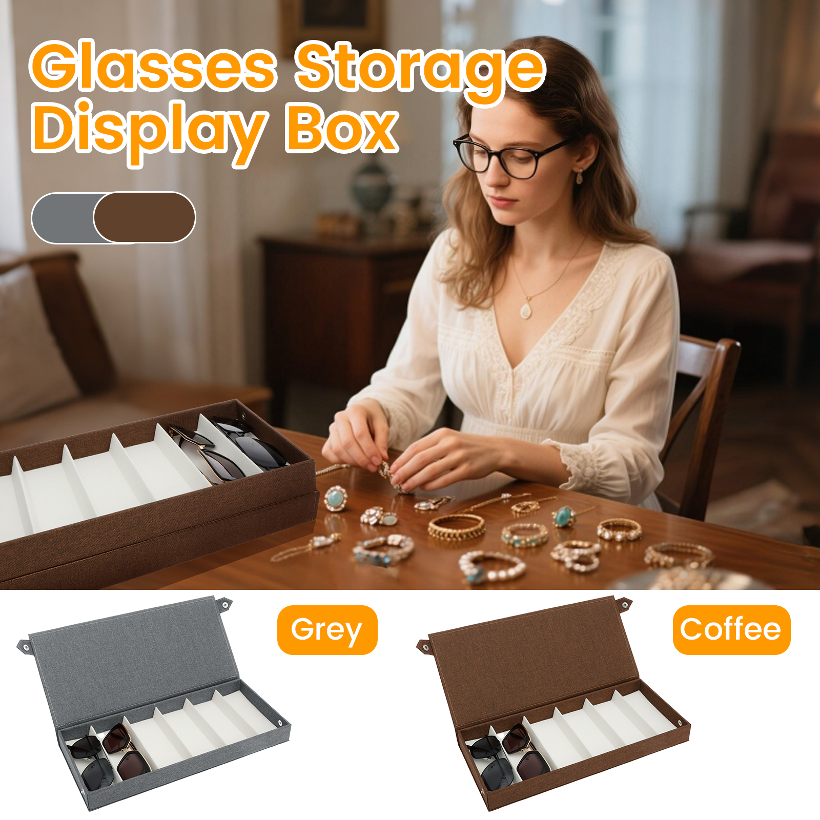 Sunglasses Storage Organizer 6 - Jewelry Eyewear Watches & Accessories 评论和价格