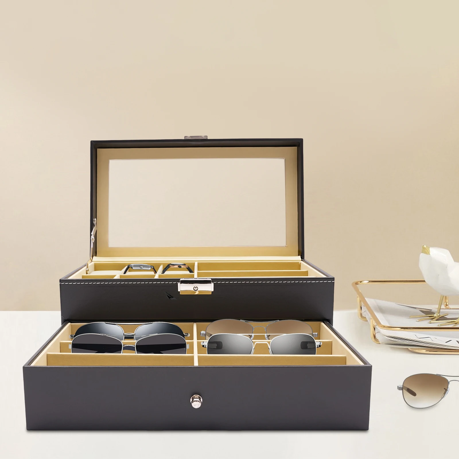 Black 2-Tier Watch Jewelry Dis - Jewelry Box That Holds Watches 评论和价格