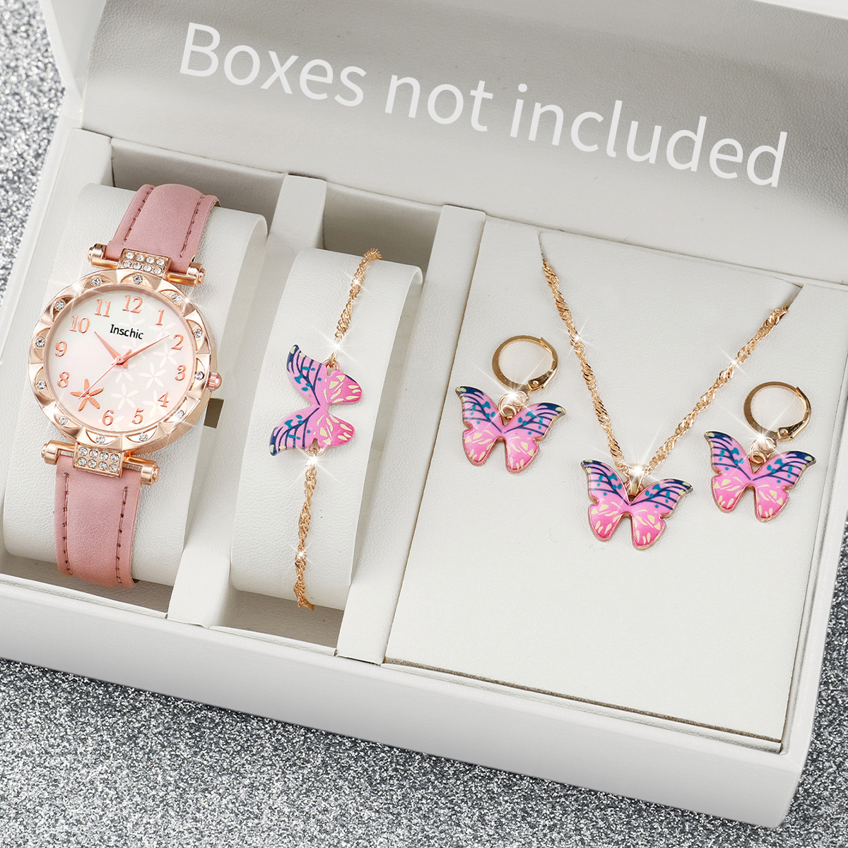 5/6PCS Fashion Rhinestone Wome - Mystery Jewelry Jar Watches 评论和价格