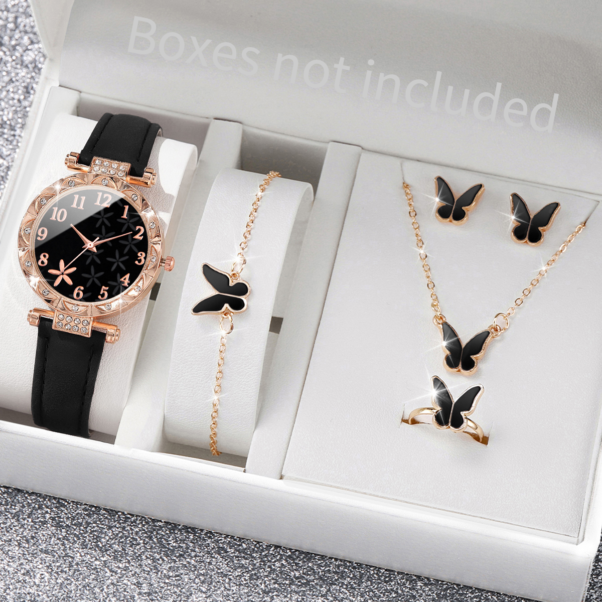 5/6PCS Fashion Rhinestone Wome - Mystery Jewelry Jar Watches 评论和价格