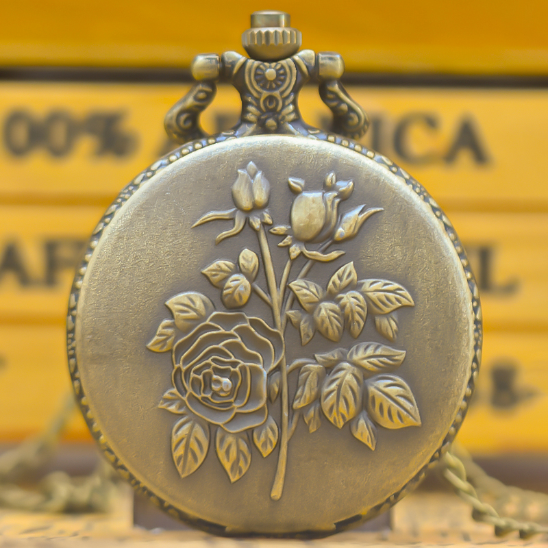 Vintage Bronze Clamshell Flowe - Jewelry Watches For Kids 评论和价格