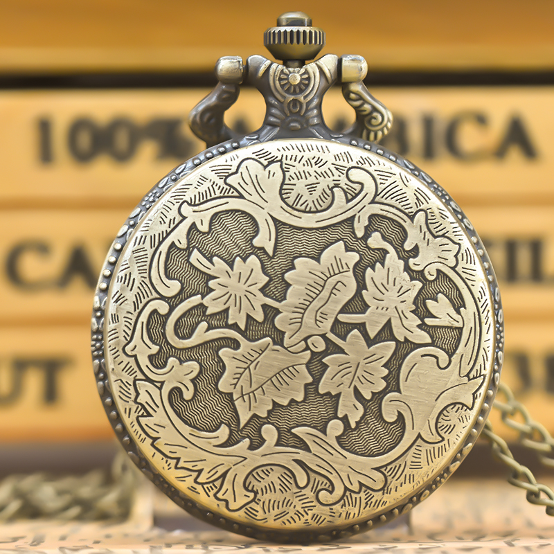 Vintage Bronze Clamshell Flowe - Jewelry Watches For Kids 评论和价格