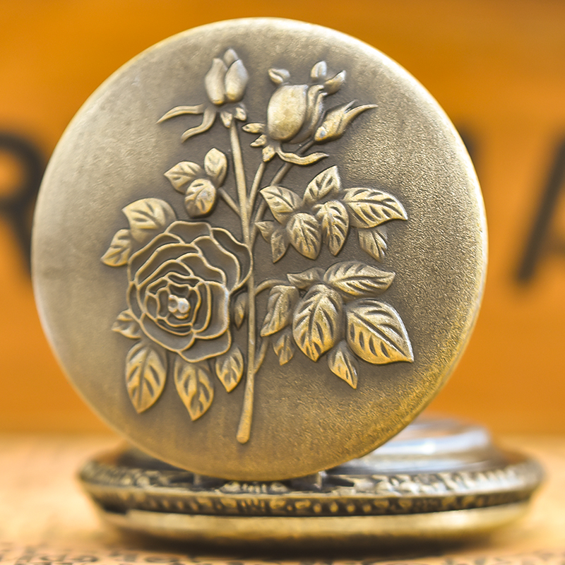 Vintage Bronze Clamshell Flowe - Jewelry Watches For Kids 评论和价格