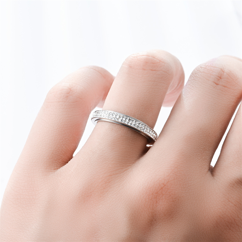 2 Row Anxiety Ring Rotary Ther - Moissanite Ring 评论和价格