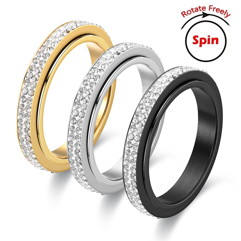 2 Row Anxiety Ring Rotary Ther - Moissanite Ring 评论和价格