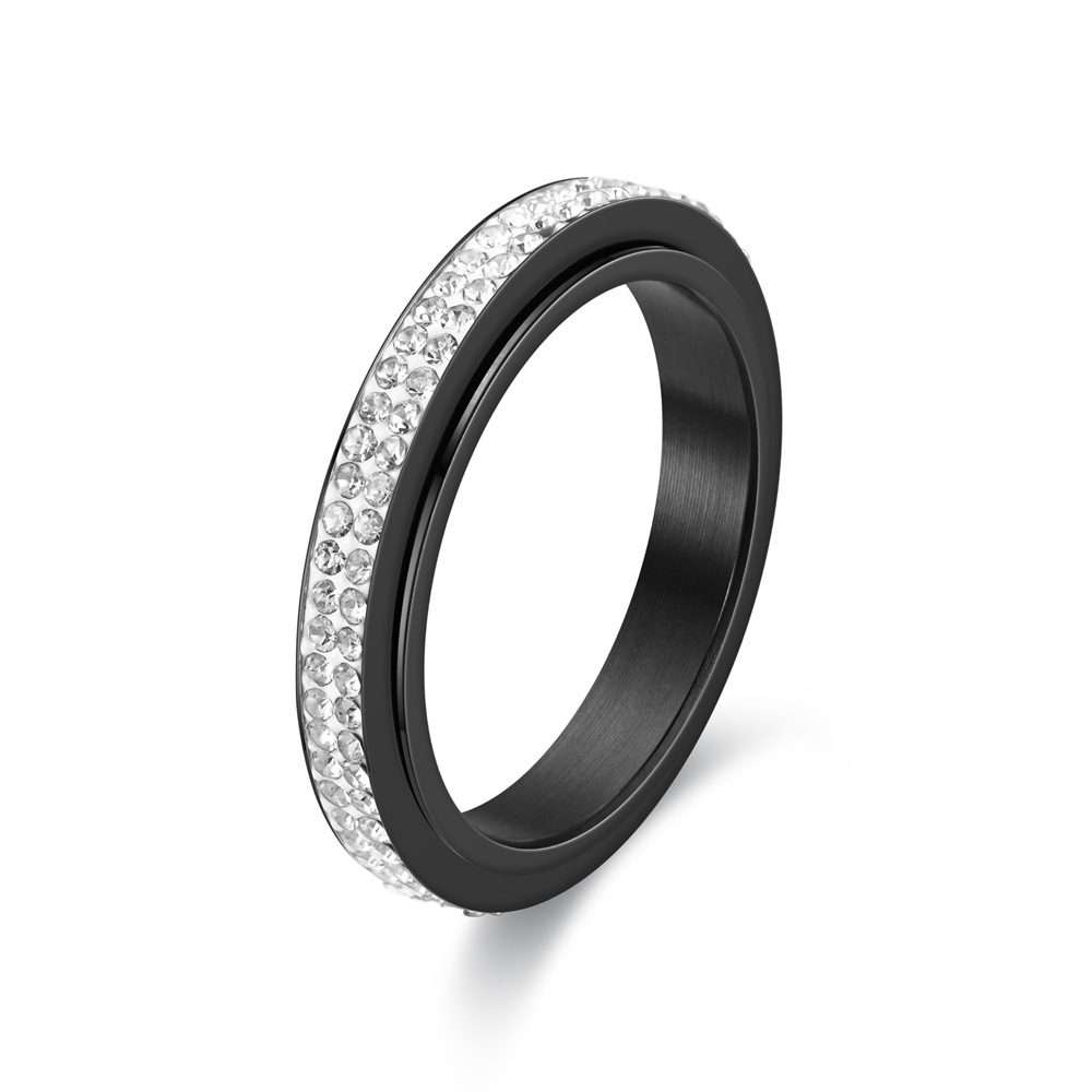 2 Row Anxiety Ring Rotary Ther - Moissanite Ring 评论和价格