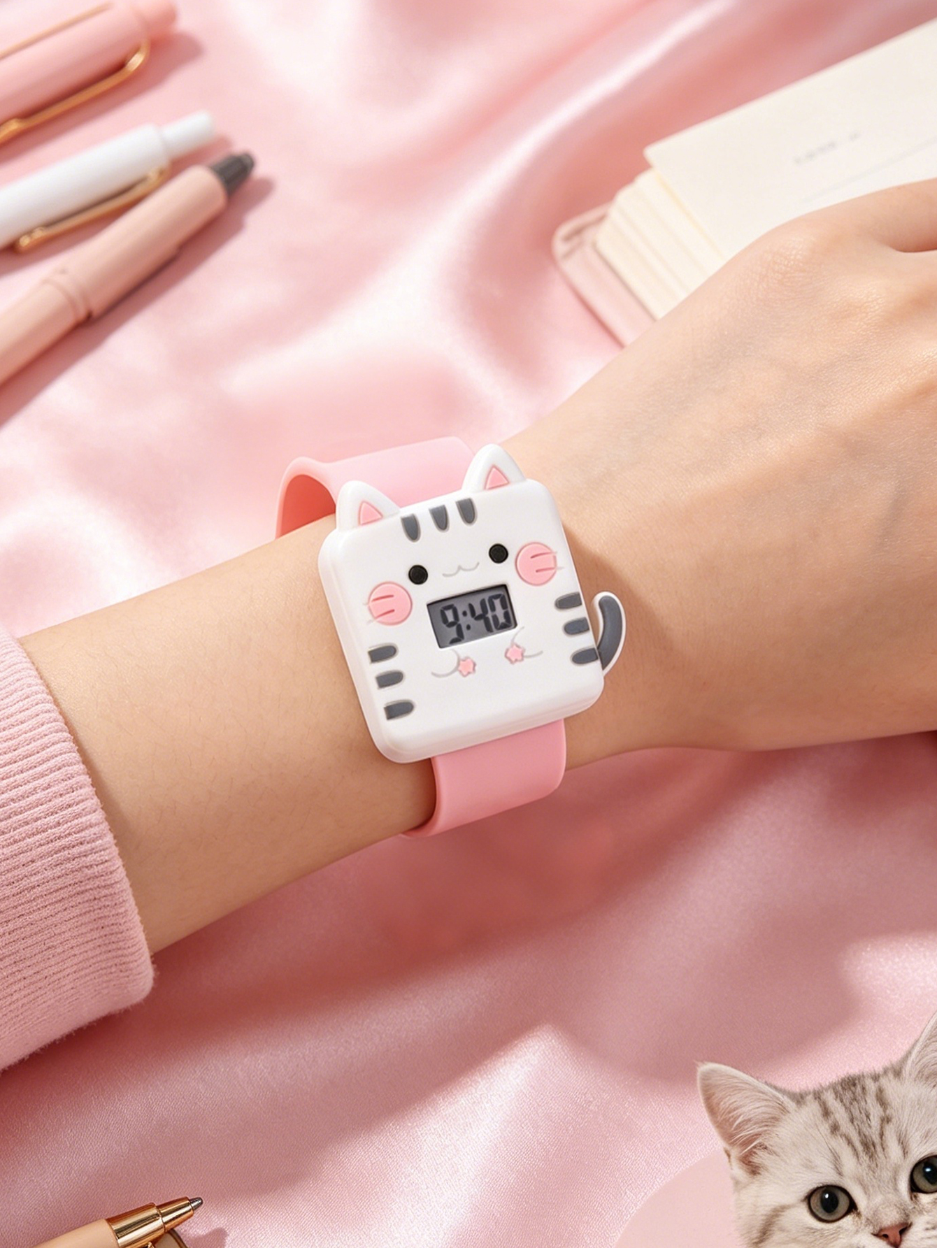 Kids Cat Watch & Bracelet Set  - Jewelry Watches For Kids 评论和价格