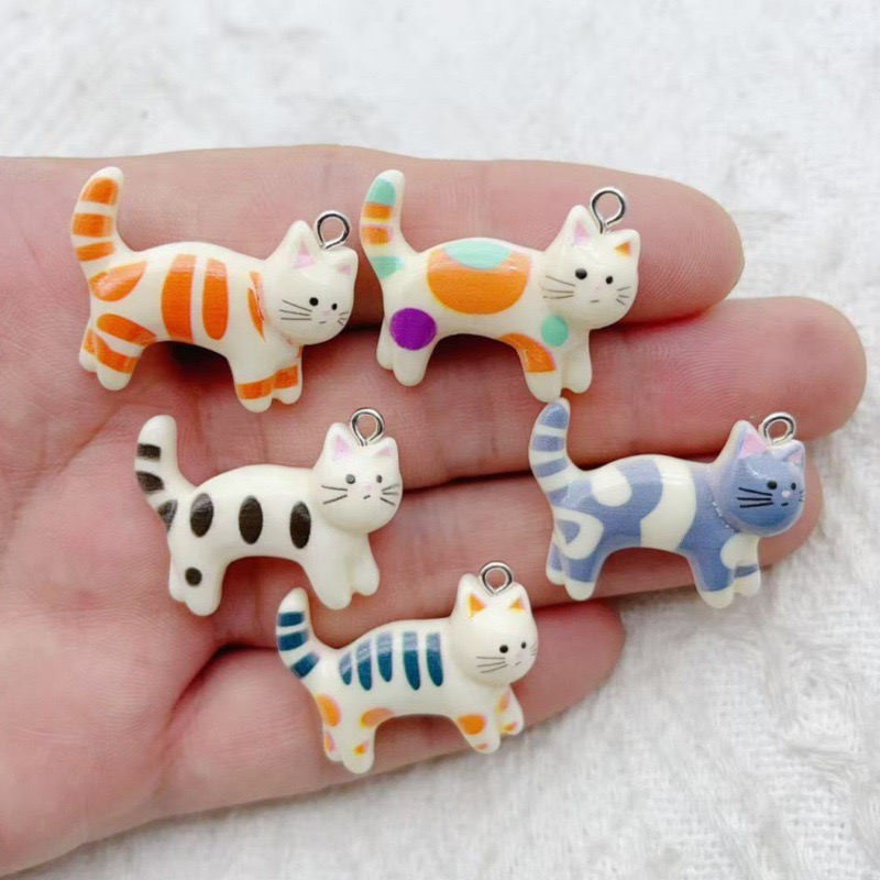 10pcs resin cartoon cat animal - Jewelry & Watches Review 评论和价格
