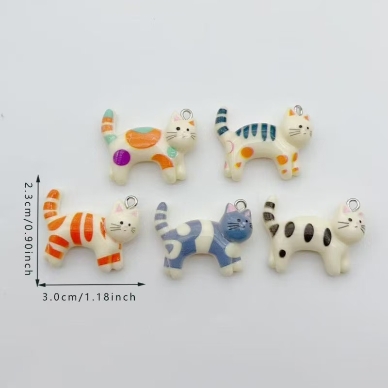 10pcs resin cartoon cat animal - Jewelry & Watches Review 评论和价格