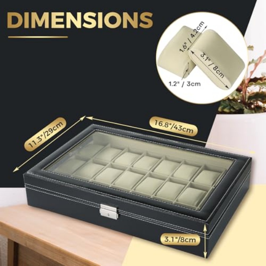 Watch Box 24 Slots Elegant Por - Jewelry Box That Holds Watches 评论和价格